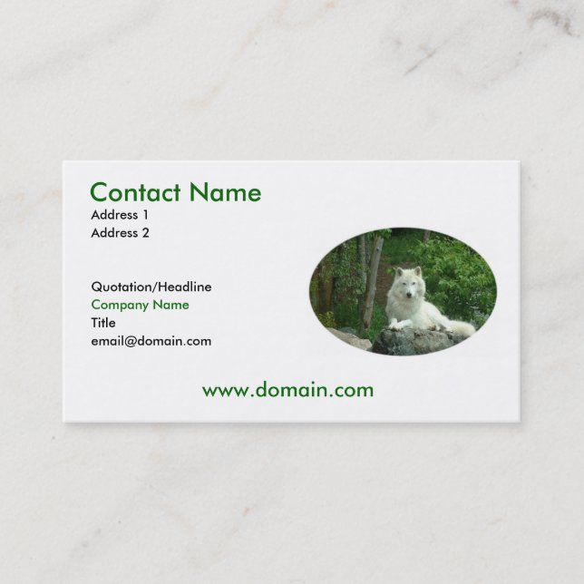 Arctic Wolf Business Card (Front)