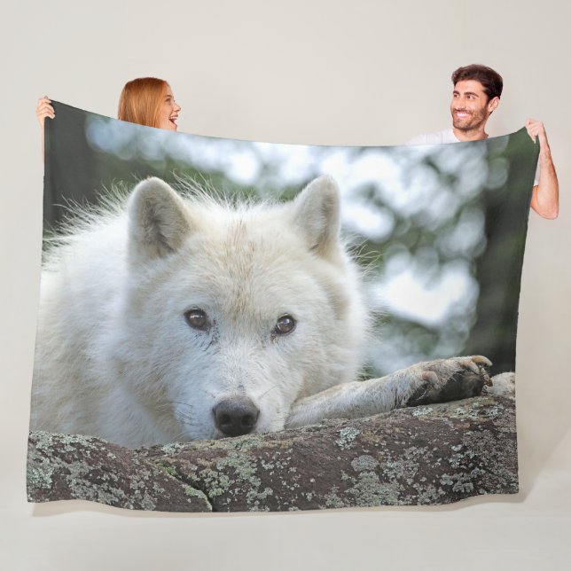 ARCTIC WOLF FLEECE BLANKET (In Situ)