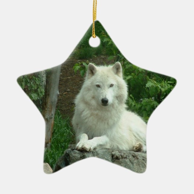 Arctic Wolf Ornament (Front)