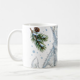 Arctic Wolf Pup First Snow Cute Coffee Mug