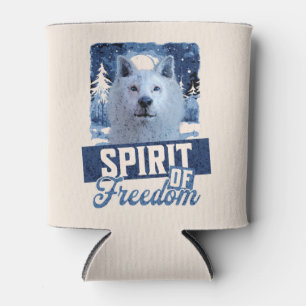 Arctic Wolf Spirit of Freedom Wildlife Design Can Cooler