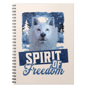 Arctic Wolf Spirit of Freedom Wildlife Design Notebook