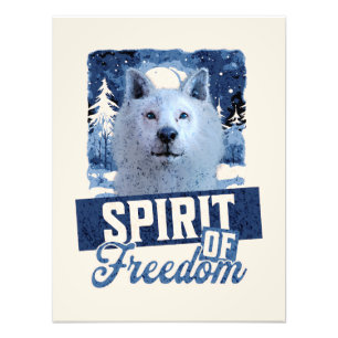 Arctic Wolf Spirit of Freedom Wildlife Design Photo Print