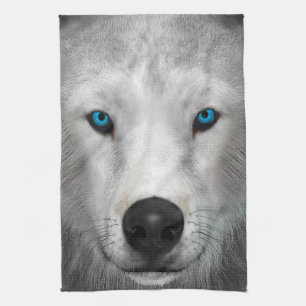 Arctic Wolf Tea Towel