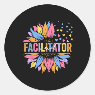 Ard Facilitator Special Education Sunflower Classic Round Sticker