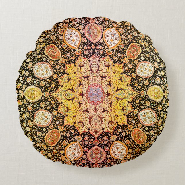 Ardabil Pattern Round Cushion (Front)
