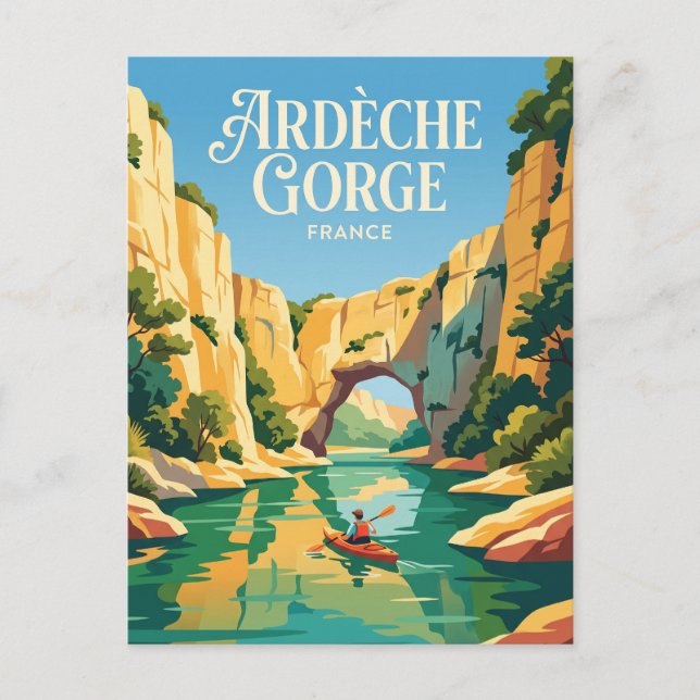 Ardeche Gorge France Postcard (Front)