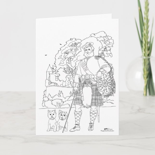 Ardencaple Castle Highlands Cairn Terrier Card (Front)