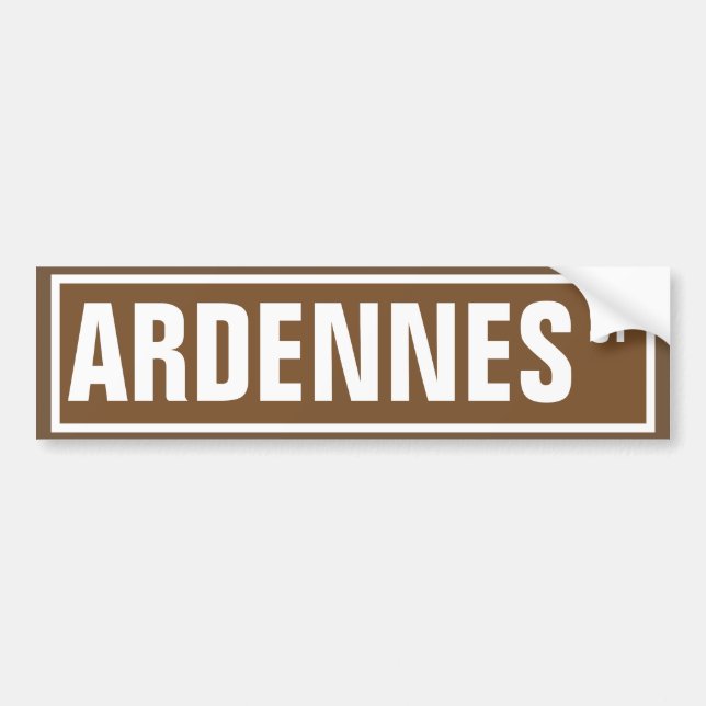Ardennes Street sign Bumper Sticker (Front)