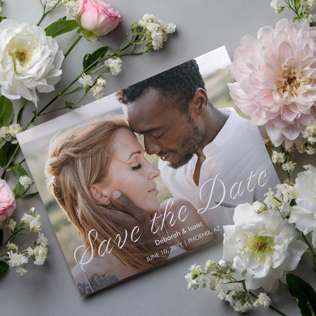 Ardent Romance Photo Wedding Save the Date Postcard (Creator Uploaded)