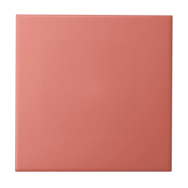 Ardently Coral Square Kitchen and Bathroom Tile (Front)