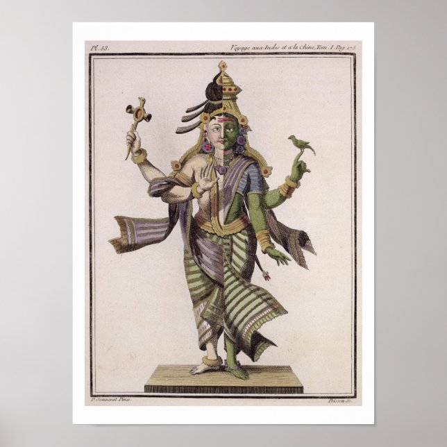 Ardhanarishvara, from 'Voyage aux Indes et a la Ch Poster (Front)