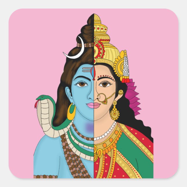 Ardhanarishwara Sticker (Front)