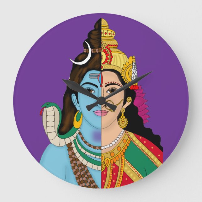 Ardhanarishwara Wall Clock (Front)