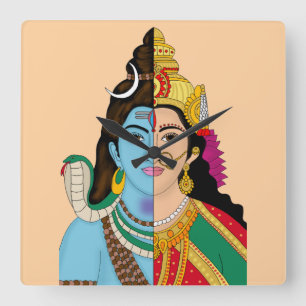 Ardhanarishwara Wall Clock