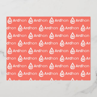 Ardhon brand merch - wear your style, your way foil holiday postcard