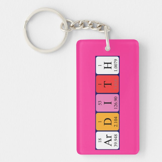 Ardith periodic table name keyring (Front)