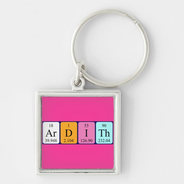 Ardith periodic table name keyring (Front)