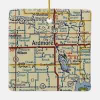 Ardmore OK Vintage Map