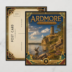 Ardmore Oklahoma Vintage Art Deco Golden Age Postcard
