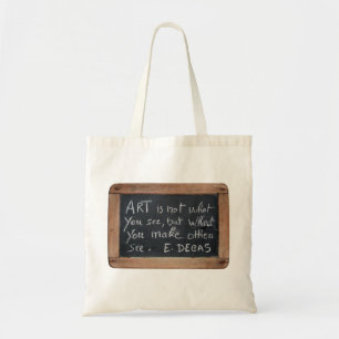 Ardoise 03 Artist's Quotes Degas Tote Bag