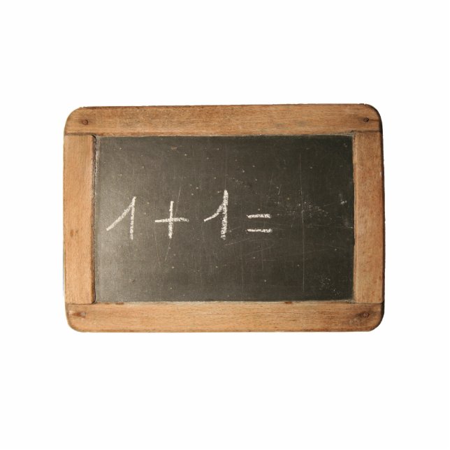 Ardoise 04 first Mathematicals Lessons Photo Sculpture Magnet (Front)