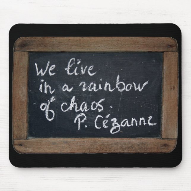 Ardoise Rustic School Slate Cezanne's Quote MouseP Mouse Mat (Front)