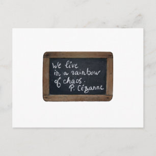 Ardoise Rustic School Slate Cezanne's Quote PostC Postcard