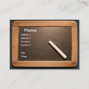 Ardoise Vintage School Slate with Chalk Business C Business Card