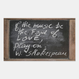 Ardoise - W. Shakespeare's Quote - Rectangular Sticker