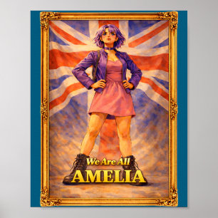Are amelia union jack vintage british uk england poster