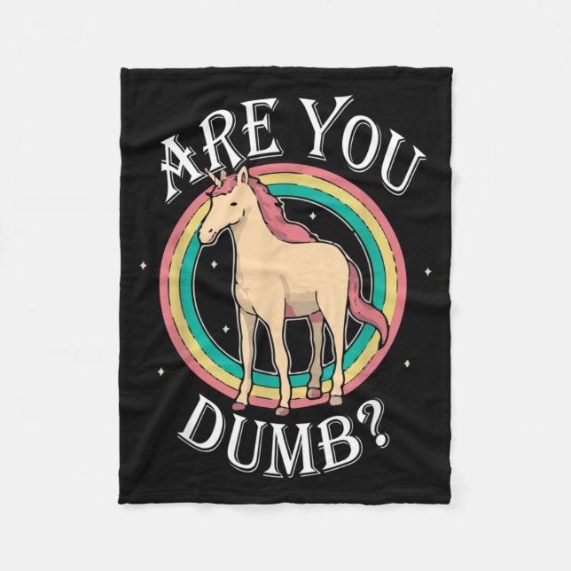 Are Dumb Funny Quotes Sayings Sarcasm Sarcastic Fleece Blanket (Front)