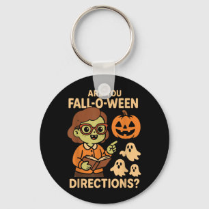 are Fall O Ween Directions Funny Teacher Halloween Key Ring