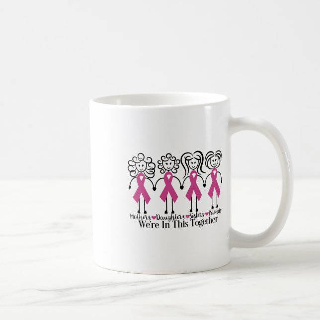 Are In Together Family Friends Breast Cancer Aware Coffee Mug (Right)