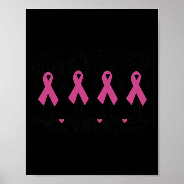 Are In Together Family Friends Breast Cancer Aware Poster (Front)
