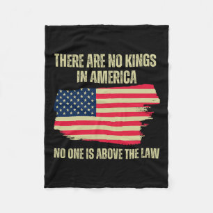 Are No Kings In America Us American Flag Trump 202 Fleece Blanket