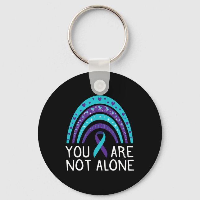Are Not Alone Suicide Awareness Mental Health  Key Ring (Front)