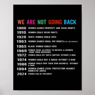 Are Not Going Back Voting Rights Poster