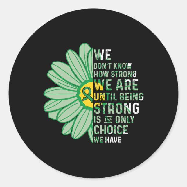 Are Strong- Bile Duct Cancer Awareness Supporter R Classic Round Sticker (Front)