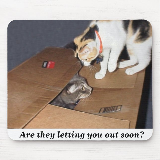 Are they letting you out soon? mouse mat (Front)