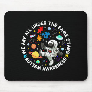 Are under the same stars space autism awareness mouse mat