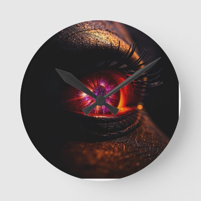 Are We Part of the Universe? – Cosmic Eye Mystical Round Clock (Front)