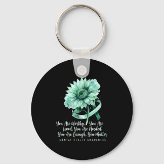 Are worthy loved sunflower mental health awareness key ring