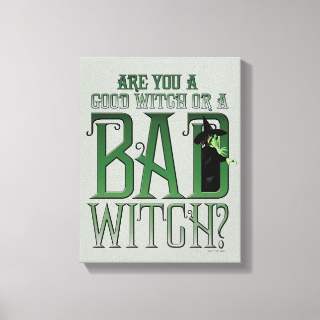 Are You A Good Witch Or A Bad Witch? Canvas Print (Front)