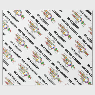 Are You A Leader? Or A Lagger? Geek DNA Humour Wrapping Paper