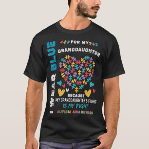 Are you a proud autism Grandpa? This I Wear Blue f T-Shirt