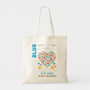 Are you a proud autism Grandpa? This I Wear Blue f Tote Bag