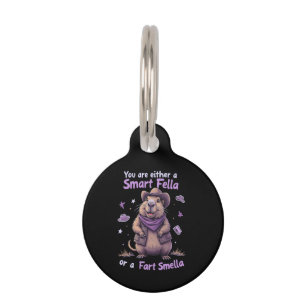 Are You a Smart Fella or a Fart Smella Funny Pet Tag