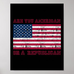 Are You American Or A Republican Poster