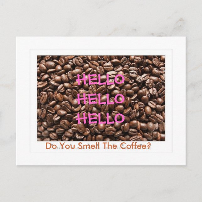 Are You Awake-Coffee Postcard - Customised (Front)